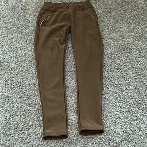 La21st brown pants‎ super soft and thick pickets and zipper design